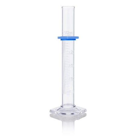 Globe Scientific Cylinder, Graduated, Globe Glass, 25mL, Class A, To Deliver (TD), Dual Grads, ASTM E1272, 1/Box 8300025